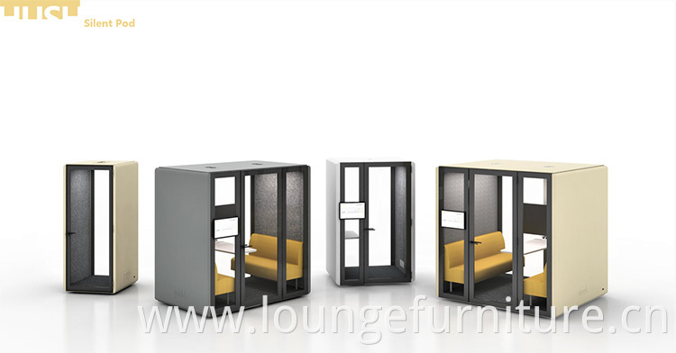 Modern design movable silence acoustic phone booth soundproof office meeting pod